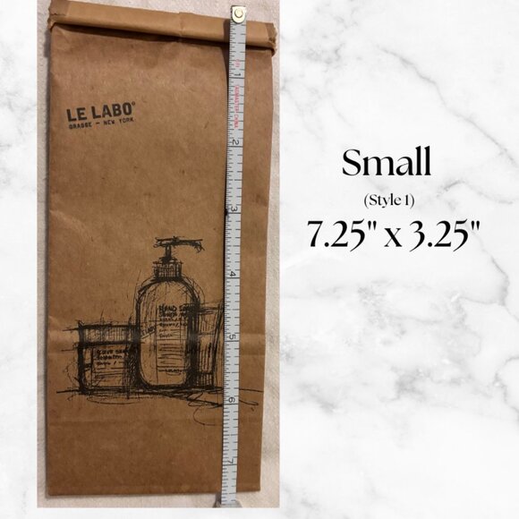 Le Labo Grasse New York Brown Paper Bags Set (Tin Tie Closure, 1 Large + 2 Small - Picture 6 of 7
